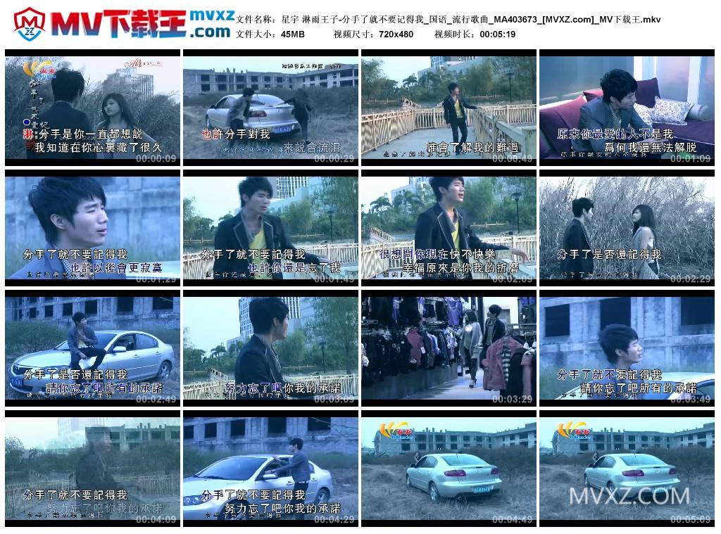 星宇 淋雨王子-分手了就不要记得我_国语_流行歌曲_MA403673